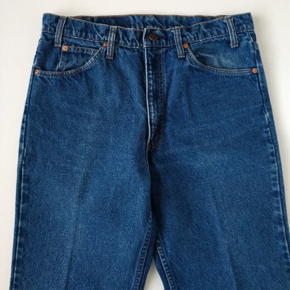 Rare Vintage Levi's 517 Blank Orange Tab 36 34 Jeans Pants Straight Leg - Picture 3 of 8